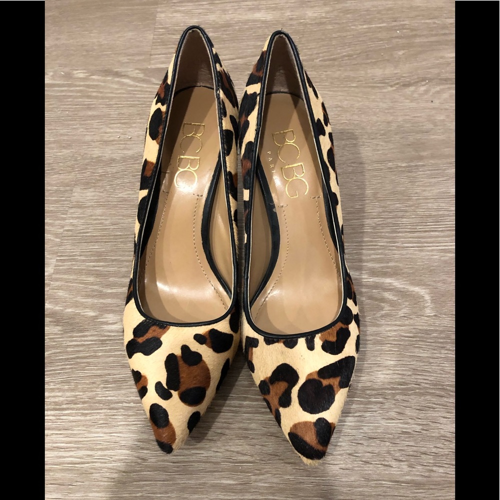 BCBG Leopard Pumps